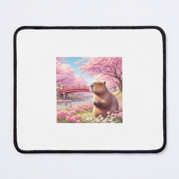 Item preview, Capybara and Cheery Blossom-Drawing Style1 designed and sold by Capybara Art Lover.
