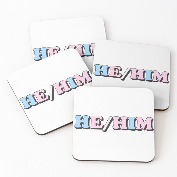 Item preview, he/him trans pride flag pronouns designed and sold by wordswithfonts.