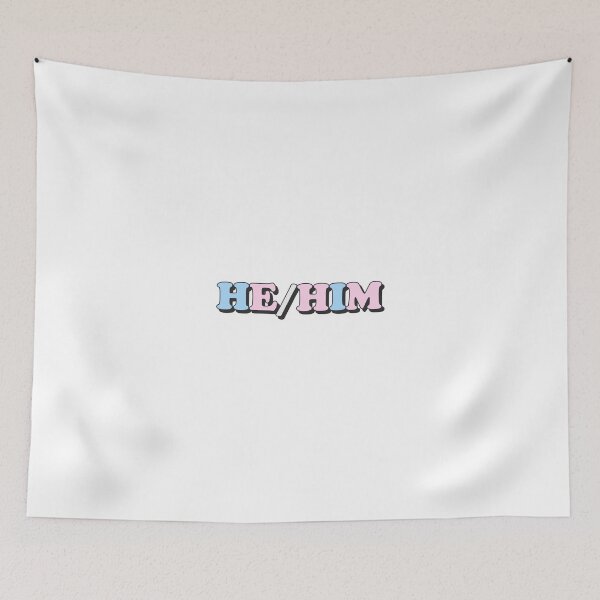 Item preview, he/him trans pride flag pronouns designed and sold by wordswithfonts.