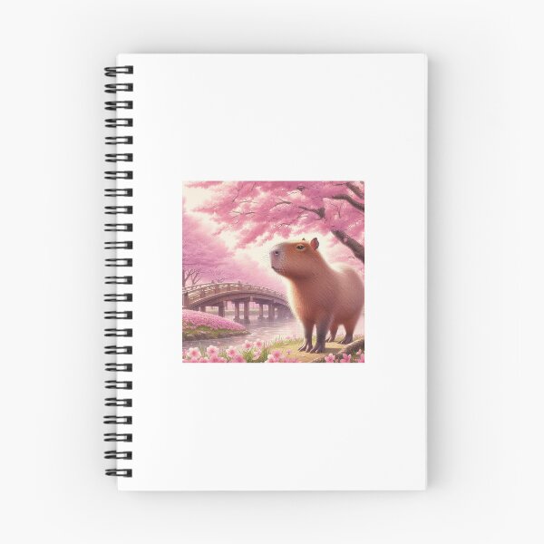 Item preview, Capybara and Cheery Blossom-Drawing Style2 designed and sold by Capybara Art Lover.