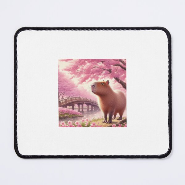 Item preview, Capybara and Cheery Blossom-Drawing Style2 designed and sold by Capybara Art Lover.