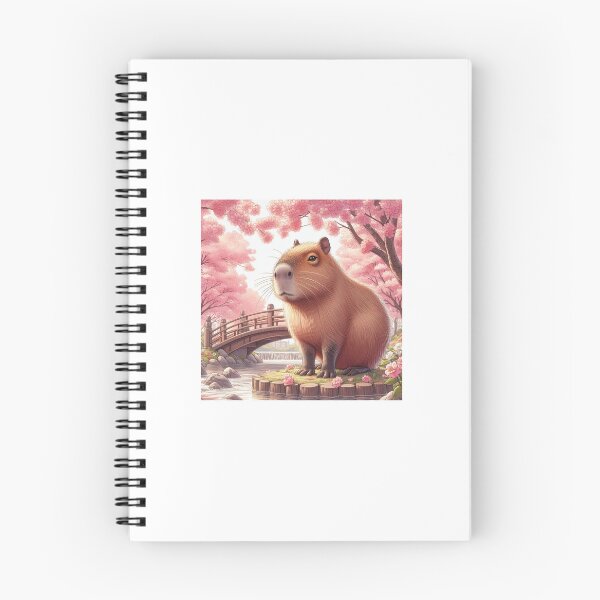 Item preview, Capybara and Cheery Blossom-Drawing Style3 designed and sold by Capybara Art Lover.