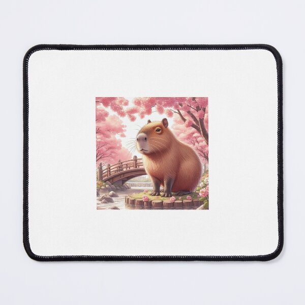 Item preview, Capybara and Cheery Blossom-Drawing Style3 designed and sold by Capybara Art Lover.