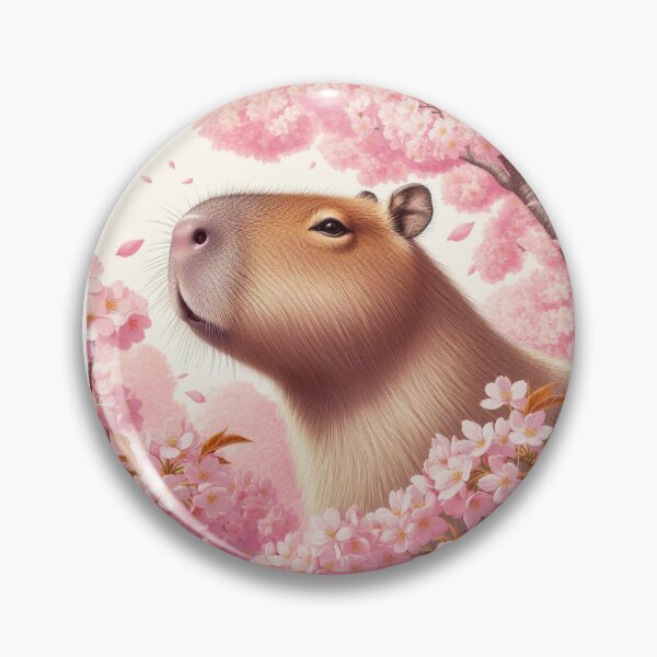 Item preview, Capybara and Cheery Blossom-Drawing Style4 designed and sold by Capybara Art Lover.