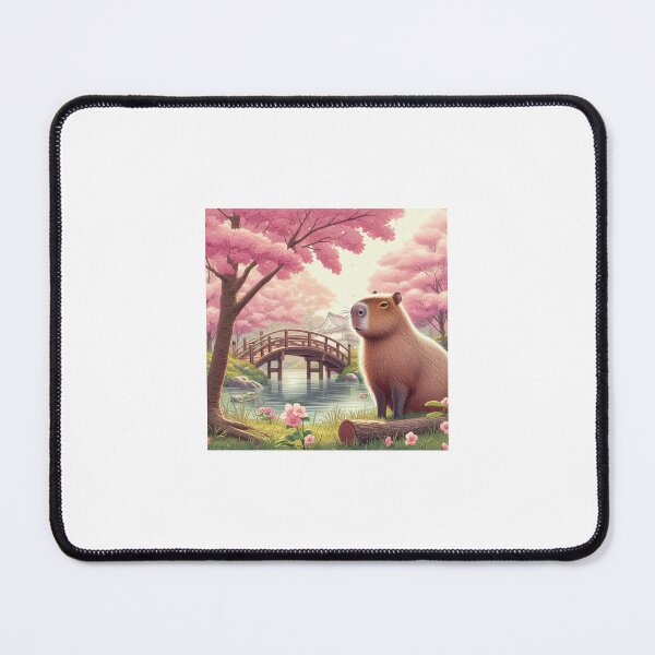 Item preview, Capybara and Cheery Blossom-Drawing Style6 designed and sold by Capybara Art Lover.