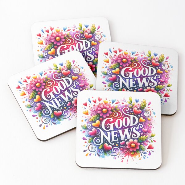Item preview, Good News with Flowers and Hearts designed and sold by PassionforLove.