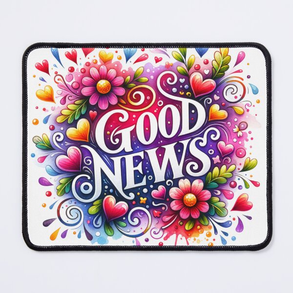 Item preview, Good News with Flowers and Hearts designed and sold by PassionforLove.