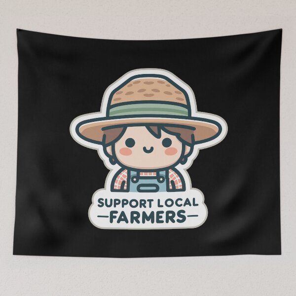 Item preview, Support Local Farmers designed and sold by BluRockDesigns.