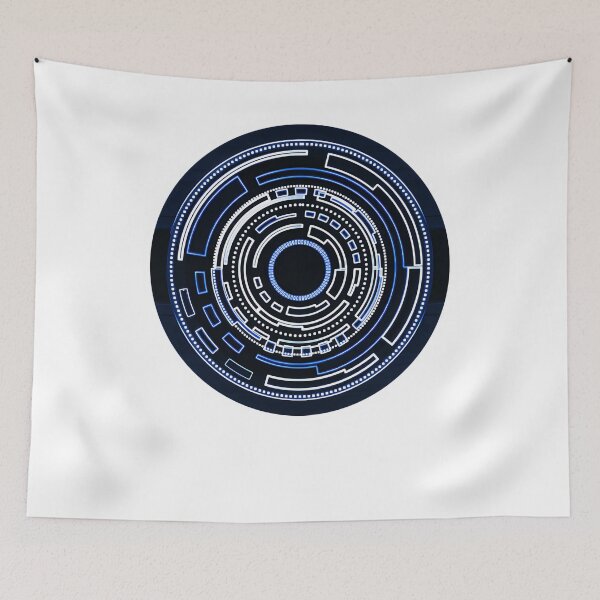 Item preview, Techno Tekno Cyber Punk Style Neon Blue Design designed and sold by Hanneantoine.