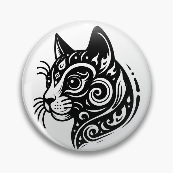 Item preview, Cat line drawing - white/black (4) designed and sold by fatimah-SL.
