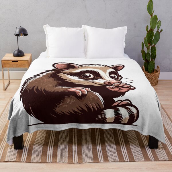 Item preview, Curious Cartoon Possum - Charming Wildlife Art designed and sold by Designowner.