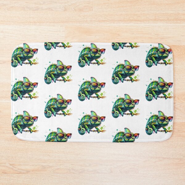 Item preview, Watercolor Veiled Chameleon Wearing Sunglasses designed and sold by TheAnimalZ00.