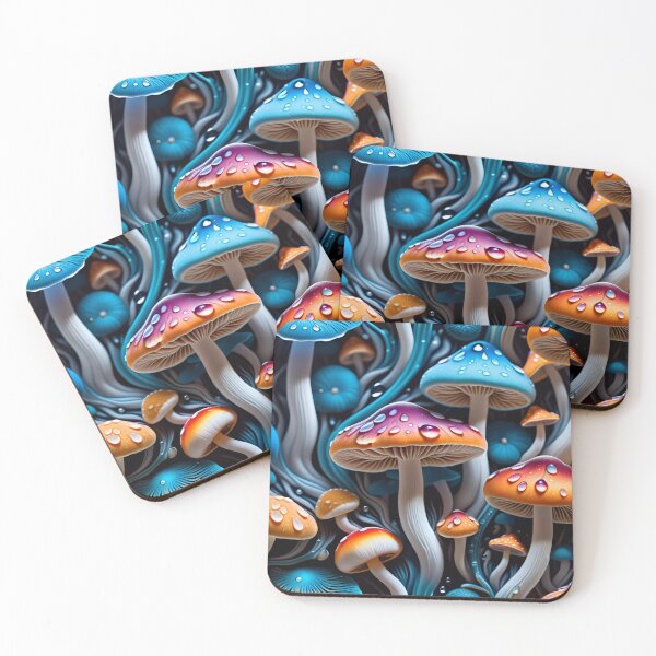 Artikelvorschau, Psychedelic Trippy Magic Mushrooms entworfen und verkauft von TheArtOfPat.