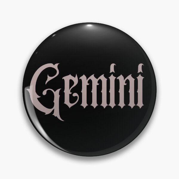 Item preview, Gemini Gothic Lettering Zodiac Sign designed and sold by Hellofriendco.