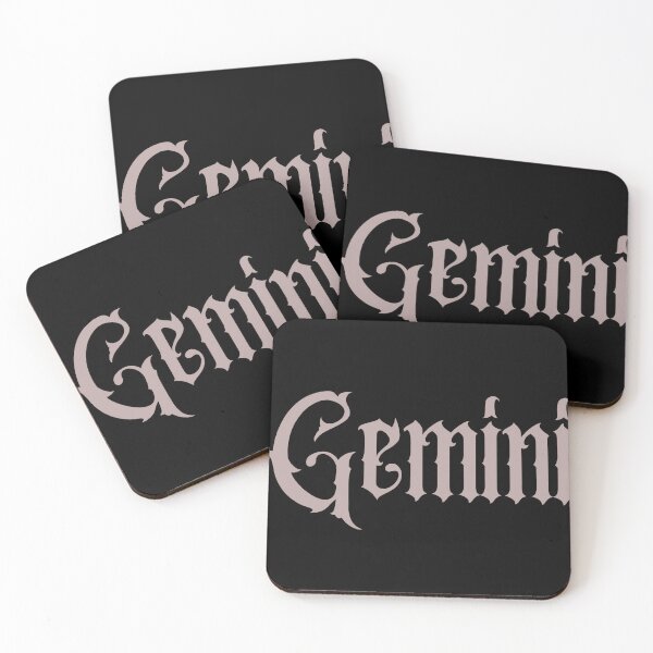 Item preview, Gemini Gothic Lettering Zodiac Sign designed and sold by Hellofriendco.