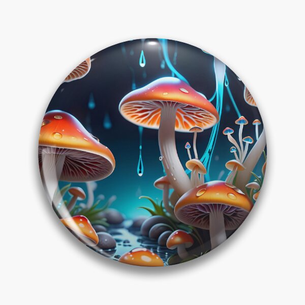 Artikelvorschau, Psychedelic Trippy Magic Mushrooms entworfen und verkauft von TheArtOfPat.