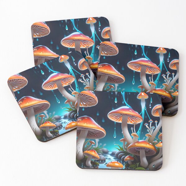 Artikelvorschau, Psychedelic Trippy Magic Mushrooms entworfen und verkauft von TheArtOfPat.