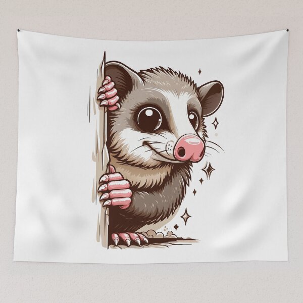 Item preview, Peekaboo Possum - Cute Wildlife Illustration designed and sold by Designowner.