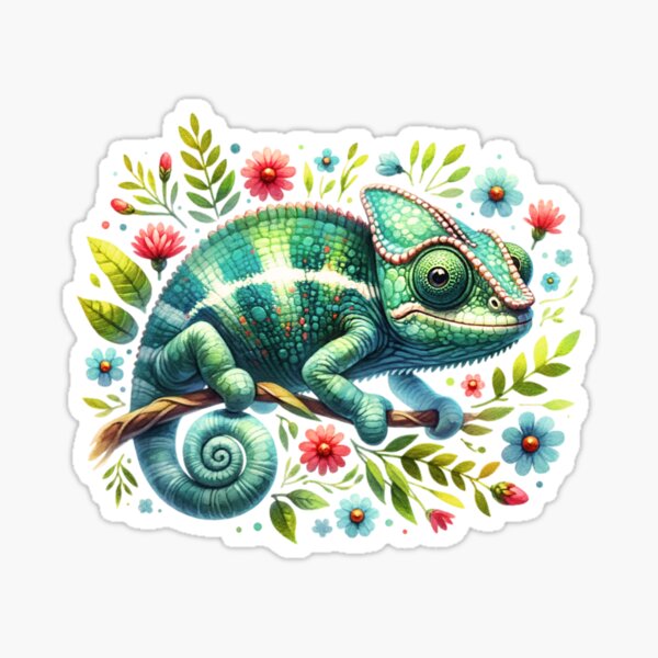 Item preview, Veiled Chameleon Flowers designed and sold by TheAnimalZ00.