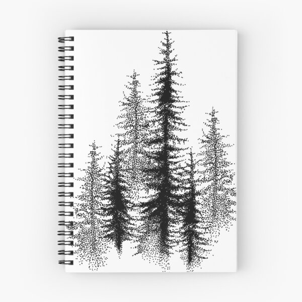 Aperçu de l'œuvre Forêt Scandinave Noire Dotwork créée et vendue par HumbertoVillarr.