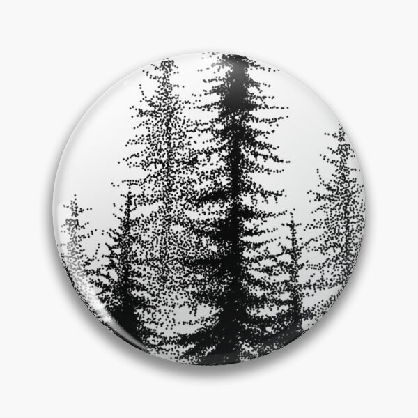 Item preview, Dotwork Black Scandinavian Forest designed and sold by HumbertoVillarr.