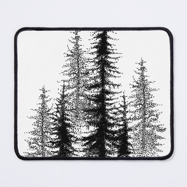 Item preview, Dotwork Black Scandinavian Forest designed and sold by HumbertoVillarr.