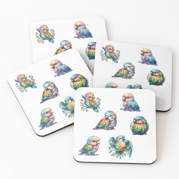 Item preview, Stained Glass Parrots designed and sold by TheAnimalZ00.