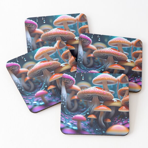Artikelvorschau, Psychedelic Trippy Magic Mushrooms entworfen und verkauft von TheArtOfPat.