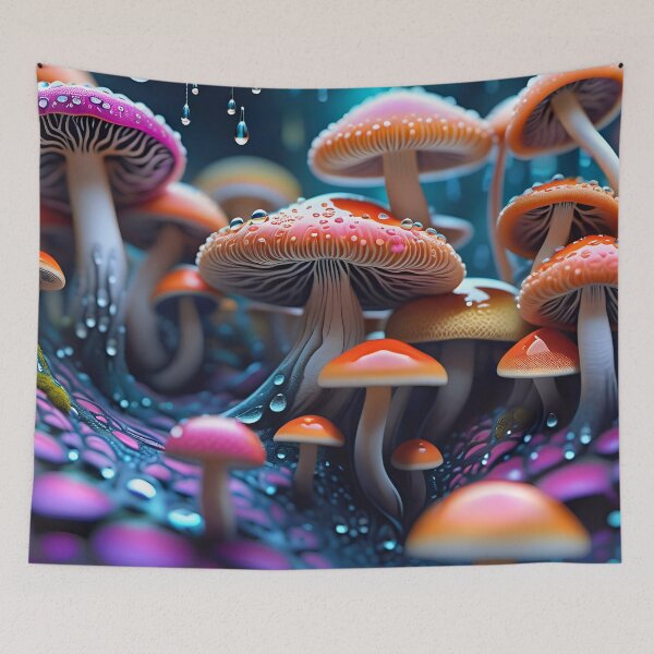 Artikelvorschau, Psychedelic Trippy Magic Mushrooms entworfen und verkauft von TheArtOfPat.
