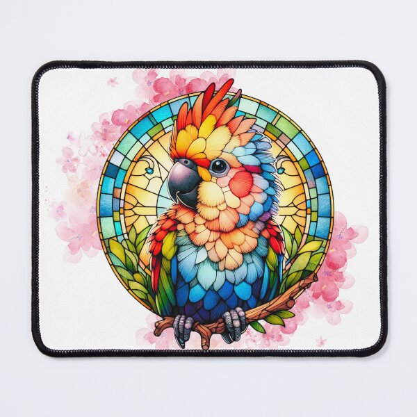 Item preview, Colorful Stained Glass Parrot designed and sold by TheAnimalZ00.