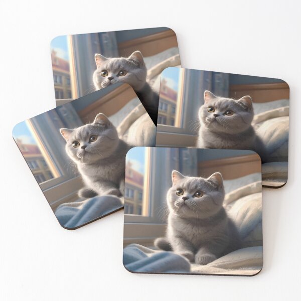 Item preview, British short hair scottish cat in AI designed and sold by TatStudio55.