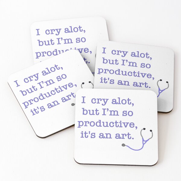 Item preview, I cry a lot, but I'm so productive it's an art designed and sold by TheRatatatnat.