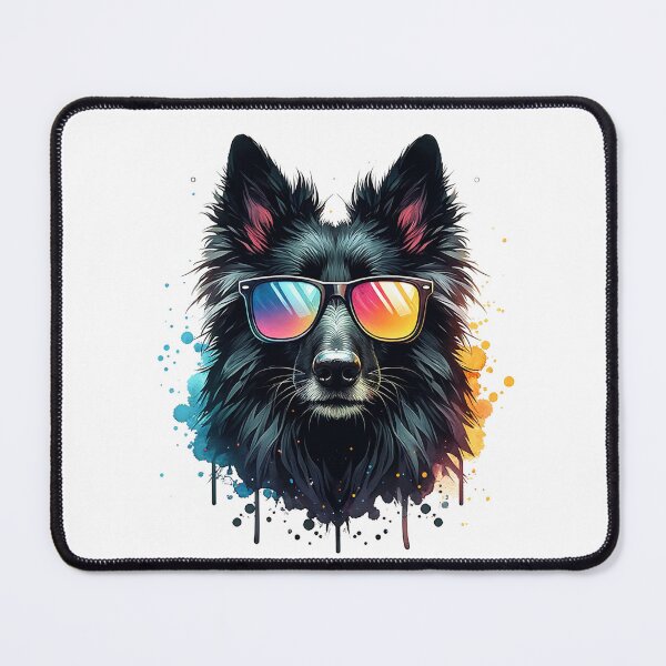 Item preview, Watercolor Belgian Sheepdog Wearing Sunglasses designed and sold by TheAnimalZ00.