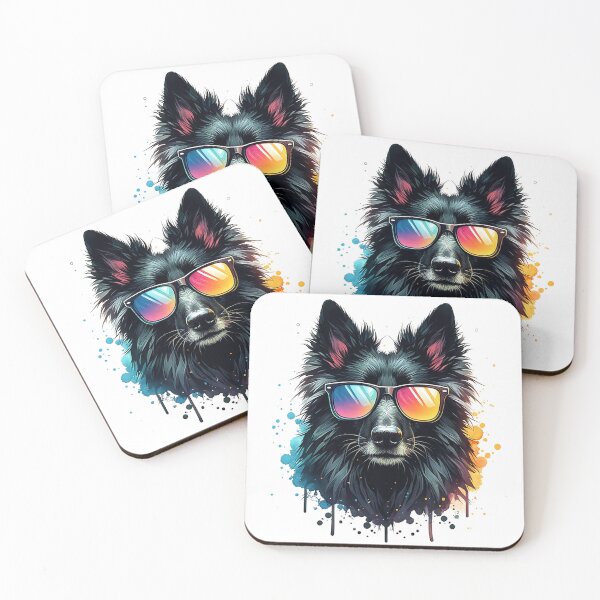 Item preview, Watercolor Belgian Sheepdog Wearing Sunglasses designed and sold by TheAnimalZ00.