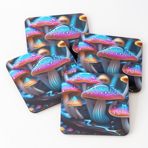 Artikelvorschau, Psychedelic Trippy Magic Mushrooms entworfen und verkauft von TheArtOfPat.