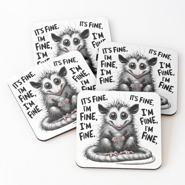 Item preview, Opossum Its Fine Im Fine Everything Is Fine designed and sold by Designowner.