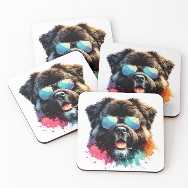 Item preview, Watercolor Bouvier Des Flandres Wearing Sunglasses designed and sold by TheAnimalZ00.