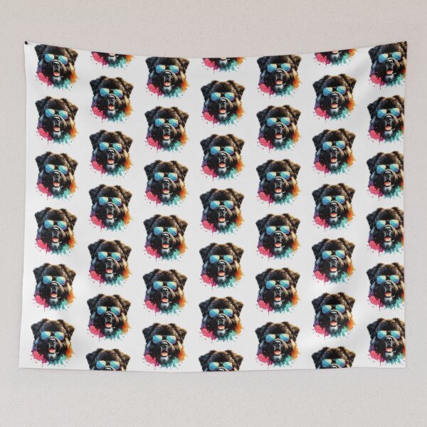 Item preview, Watercolor Bouvier Des Flandres Wearing Sunglasses designed and sold by TheAnimalZ00.