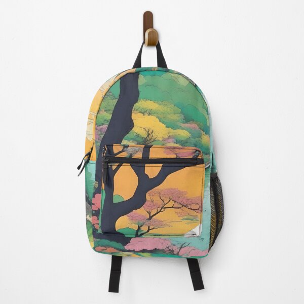 Item preview, a beautiful natural landscape of mountains, river, and a radiant sun designed and sold by karina360.