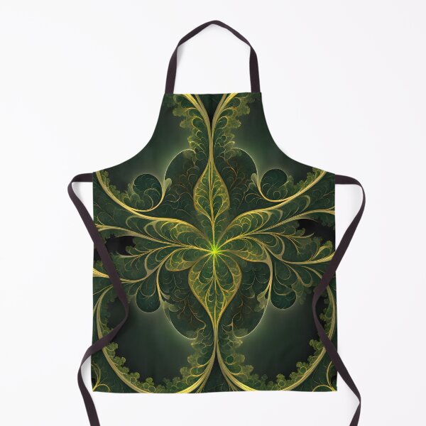 Item preview, Abstract Fractal: Green and Gold Symmetric Delight designed and sold by MrKATORSKI.