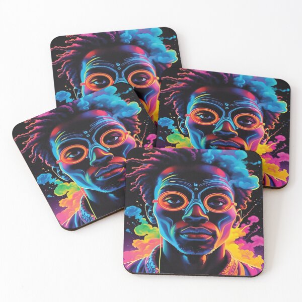 Item preview, Neon Afro-Surrealism Portrait	 designed and sold by ImevsIsfau.