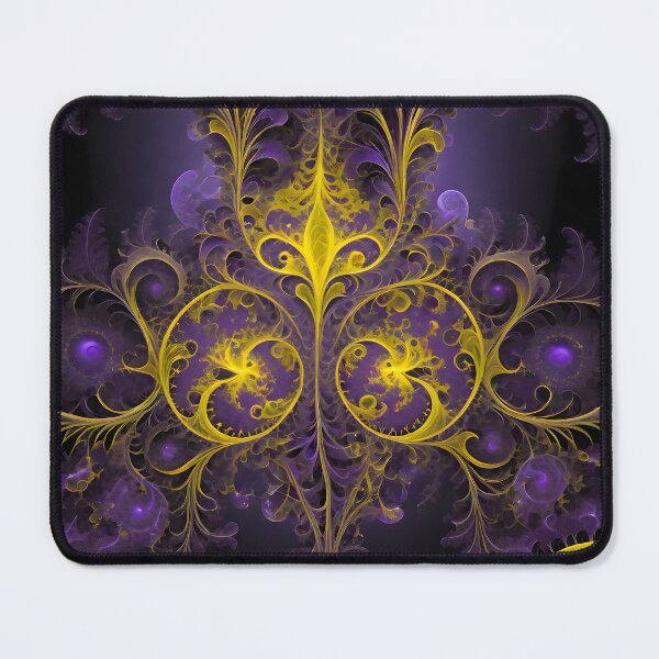 Item preview, Abstract Fractal: Yellow and Purple Symmetric Delight designed and sold by MrKATORSKI.
