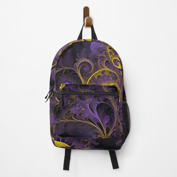 Item preview, Fractal abstracto: delicia simétrica amarilla y morada designed and sold by MrKATORSKI.