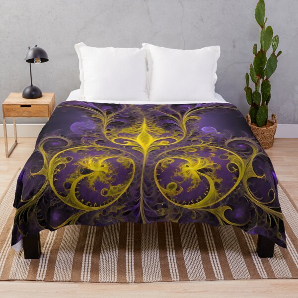 Item preview, Abstract Fractal: Yellow and Purple Symmetric Delight designed and sold by MrKATORSKI.
