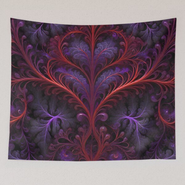 Item preview, Abstract Fractal: Red and Purple Symmetric Delight designed and sold by MrKATORSKI.