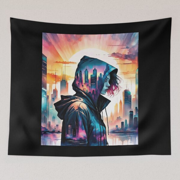 Item preview, Urban Sunset Silhouette Art	 designed and sold by IncekObesh.
