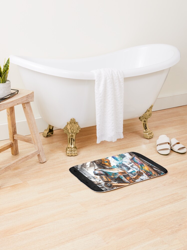 Thumbnail 2 of 6, Bath Mat, Cosmic Creativity Android Canvas	 designed and sold by IncekObesh.