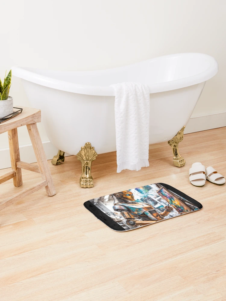 Thumbnail 2 of 6, Bath Mat, Cosmic Creativity Android Canvas	 designed and sold by IncekObesh.