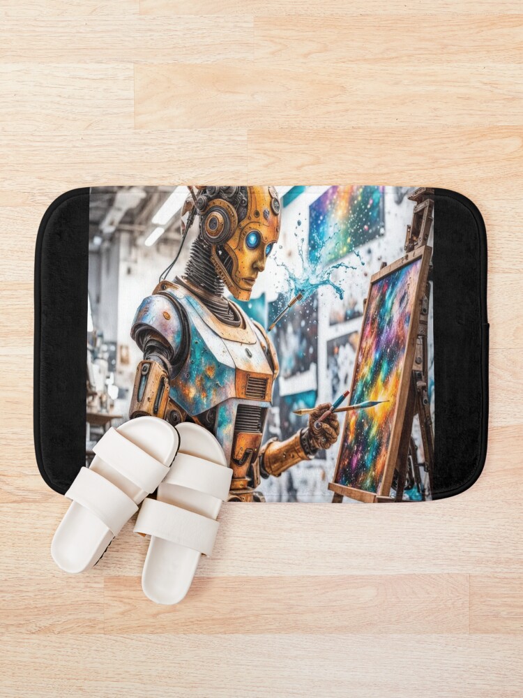 Thumbnail 1 of 6, Bath Mat, Cosmic Creativity Android Canvas	 designed and sold by IncekObesh.
