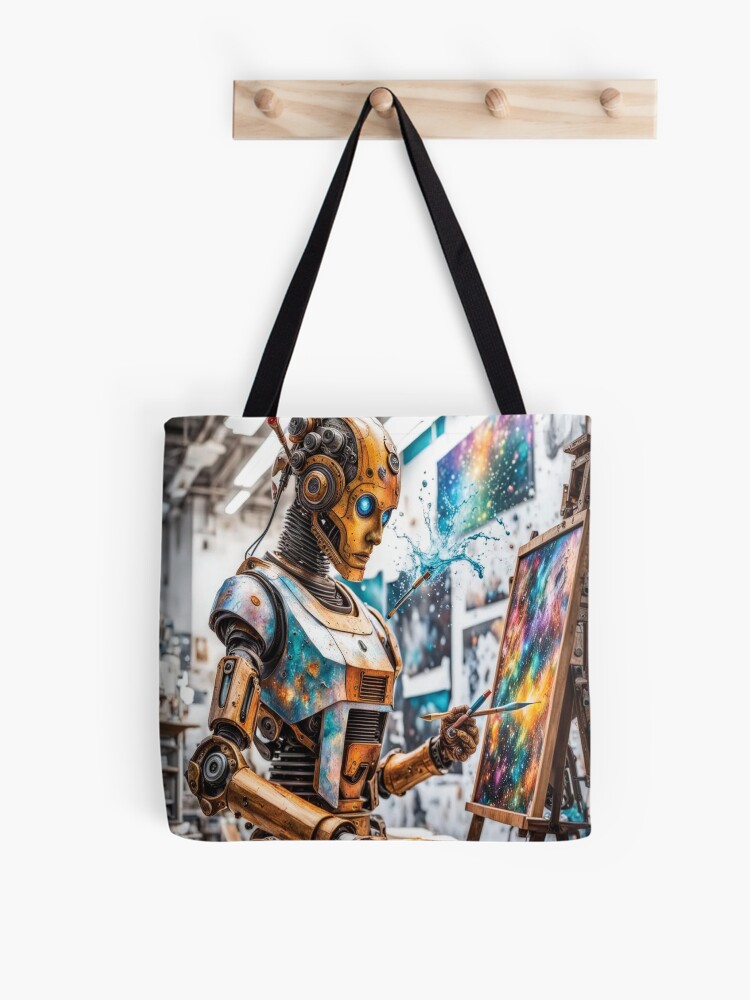 Thumbnail 1 of 2, Tote Bag, Cosmic Creativity Android Canvas designed and sold by IncekObesh.
